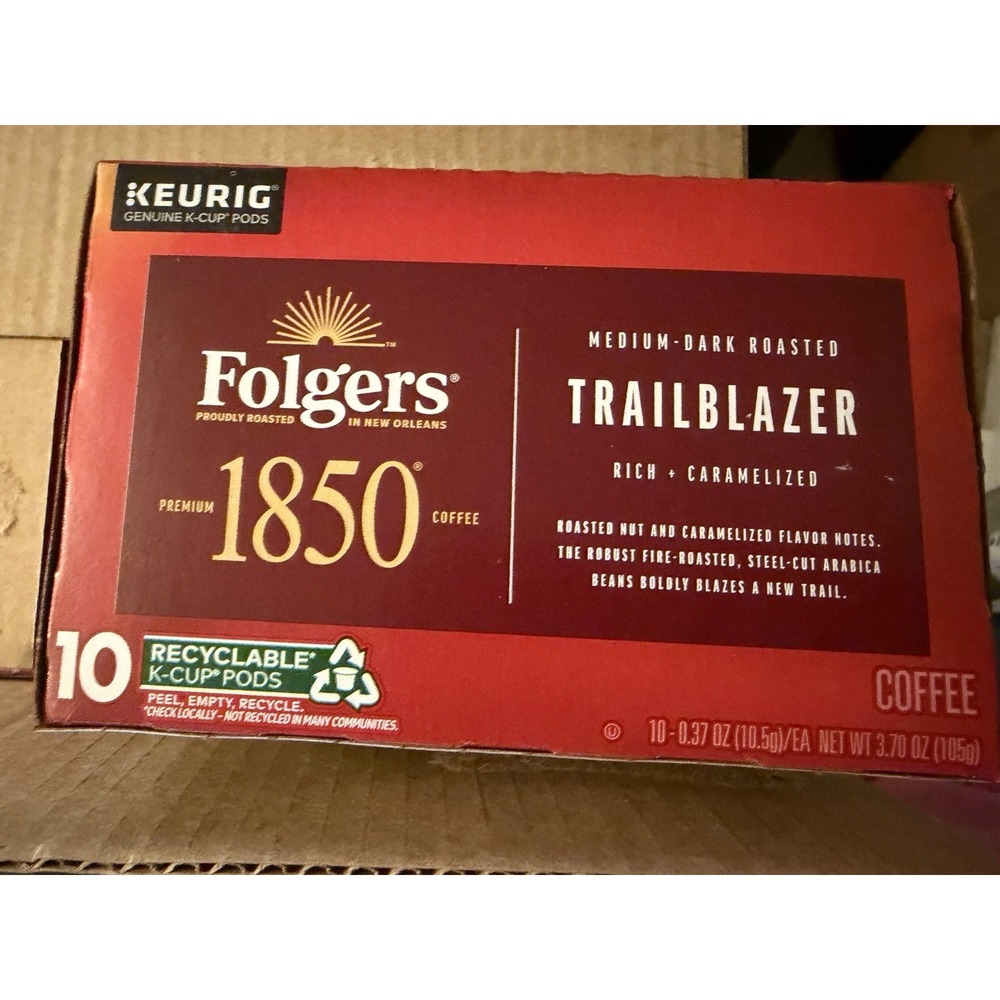 Folgers 1850 Trailblazer Medium-Dark Roast Coffee, 60 Keurig K-Cup Pods